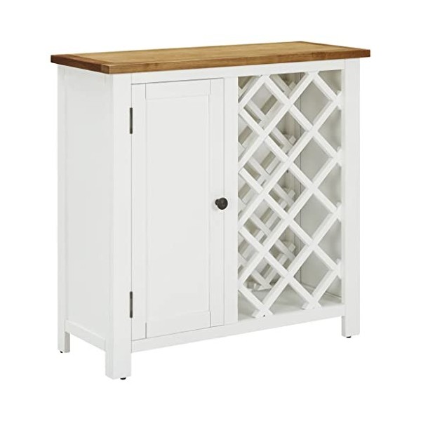 AUUKIJJK Armoires & Rangement Meuble à vin 80 x 32 x 80 cm Meuble en chêne massif