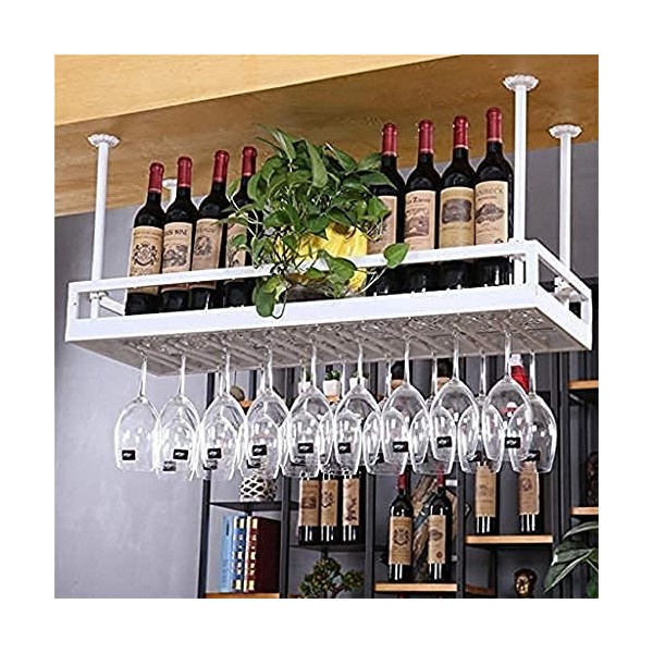 Casier à vin Casier à vin Plafond, Bar, Restaurant, Suspendu, Casier à Verres à Vin, Métal, Fer Rétro Européen Suspendu à lE