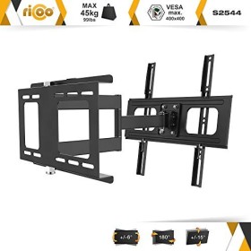 RICOO Support Murale TV Orientable S2544 Inclinable Universel 32-60" 81-152cm Fix ation Mural Télévision LED/LCD/Incurvée V