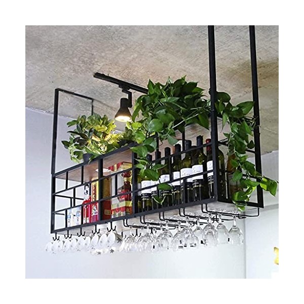 Casier à vin Organisateur Rack Casier à vin Style Simple Porte-Verre à vin À lenvers Suspendu Casier à Verre à vin Décoratio