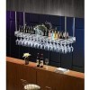 RatHozier Porte-bouteille de vin Étagère de plafond pour casier à vin, casier à vin suspendu, casier à verres à vin, cintre d