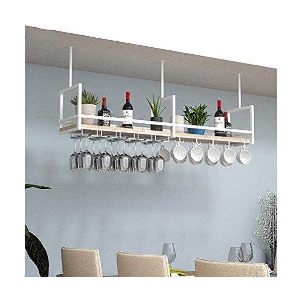 Porte-bouteille de vin Casier à vin Casier à vin, casier à bouteilles en verre de vin peut être suspendu, casier à vin en ver