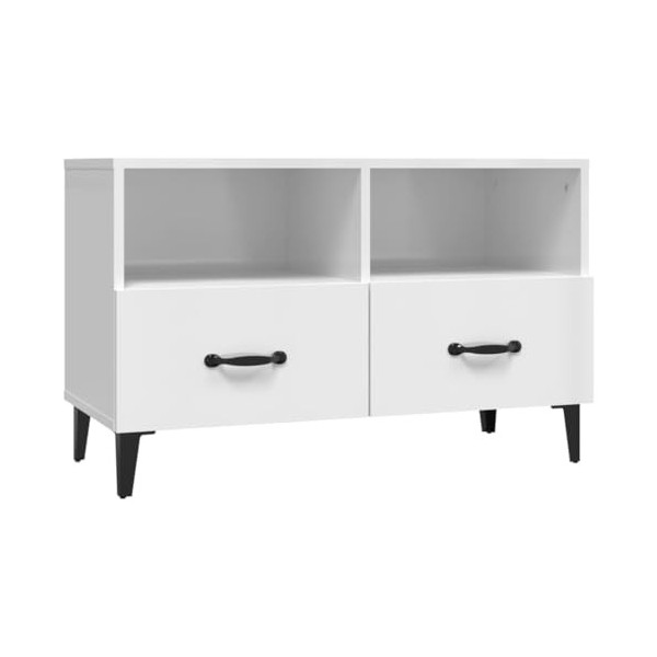 VEEKI Meuble TV, Meuble TV Suspendu, Meuble TV Industriel, Meuble TV Bois, Meuble Chambre, Convient pour Salon ou Chambre, Bl