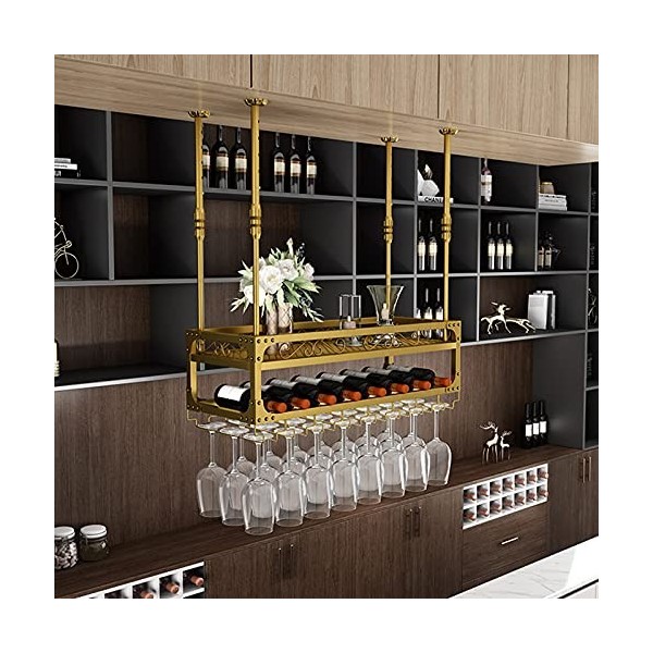 Étagère de plafond pour porte-bouteille de vin, casier à vin suspendu, cintre de bar de luxe léger/casier à vin/étagère, casi