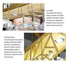 ELzEy Casier à vin en Fer forgé doré, Cintre, casier à vin à lenvers, casier à vin Suspendu, casier, Support de Rangement dé