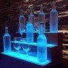 Présentoir à Bouteilles Bar Liqueur Casier à vin éclairé Porte-Bouteilles de vin à LED en 3 étapes Casiers à vin éclairés ave