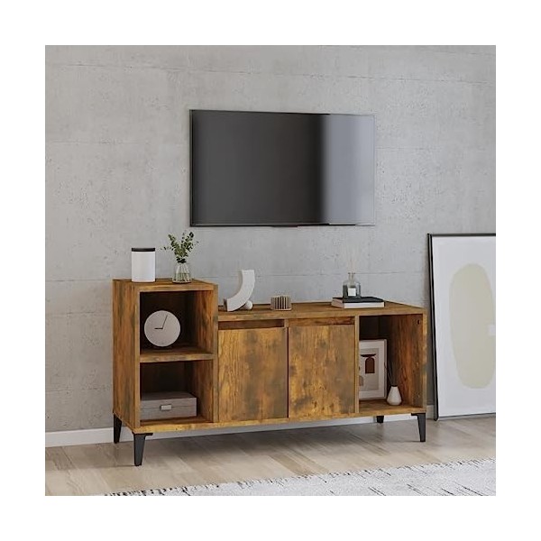 VEEKI Meuble TV, Meuble TV Suspendu, Meuble TV Industriel, Meuble TV Bois, Meuble Chambre, Convient pour Salon ou Chambre, Ch