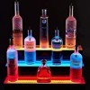 Présentoir à Bouteilles Bar Liqueur Casier à vin éclairé Porte-Bouteilles de vin à LED en 3 étapes Casiers à vin éclairés ave