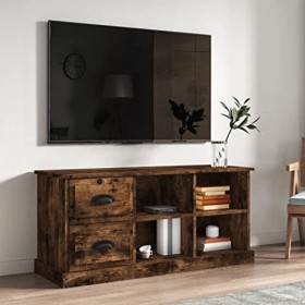 vidaXL Meuble TV, Armoire de Télévision avec Tiroirs et Compartiment, Meuble Télé de Salon, Armoire de Rangement Intérieur, M