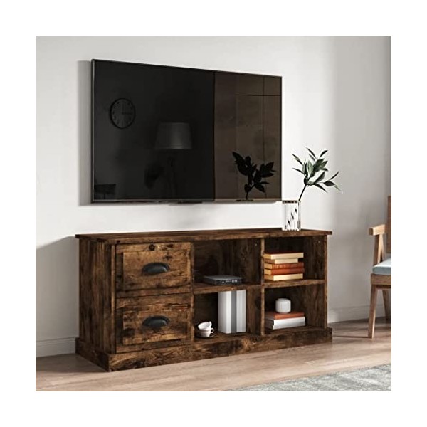 vidaXL Meuble TV, Armoire de Télévision avec Tiroirs et Compartiment, Meuble Télé de Salon, Armoire de Rangement Intérieur, M