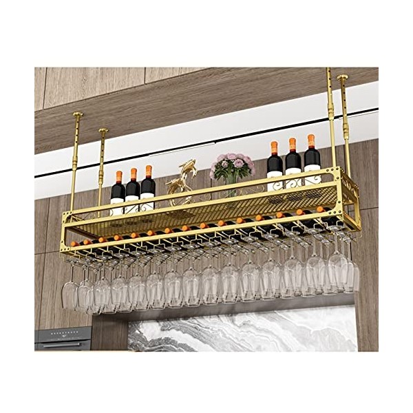 Casier à vin Casier à vin, casier à Bouteilles en Verre de vin de Style Rustique, Support à Suspendre, casier à vin en Verre 