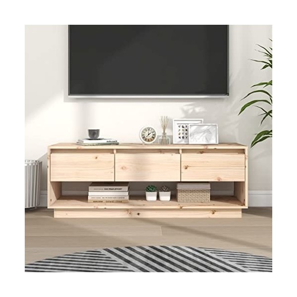 VEEKI Meuble TV, Meuble TV Suspendu, Meuble TV Industriel, Meuble TV Bois, Meuble Chambre, Convient pour Salon ou Chambre, 11