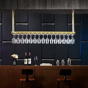 Étagère de plafond pour casier à vin, casier à vin suspendu, casier à verres à vin, cintre de bar de luxe léger/casier à vin/