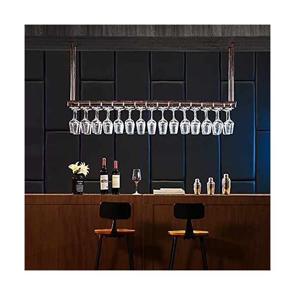 Étagère de plafond pour casier à vin, casier à vin suspendu, casier à verres à vin, cintre de bar de luxe léger/casier à vin/