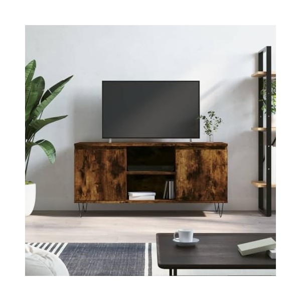 VEEKI Meuble TV, Meuble TV Suspendu, Meuble TV Industriel, Meuble TV Bois, Meuble Chambre, Convient pour Salon ou Chambre, ch