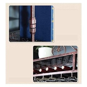 NufiyA Casier À Vin Support En Verre Haut À Deux Étages, Porte-gobelet Suspendu Pour Table De Bar Suspendue, Casier À Vin De 