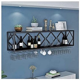 Casier à Vin Casier à Vin de Plafond, Bar, Restaurant, Casier à Verres à Vin, Suspendu à la Maison à 2 Niveaux, Support Suspe