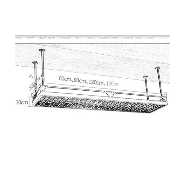 NufiyA Casier à vin Casier à vin, Bar Bar Réception Support en Fer Forgé Plafond en Verre Verre à Vin Casier à Vin Suspendu à