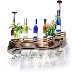 DEUYO Casier à vin Rouge Domestique de Style européen, casier à Verres à vin Rouge, gobelet à lenvers, Bar à vin Suspendu, A