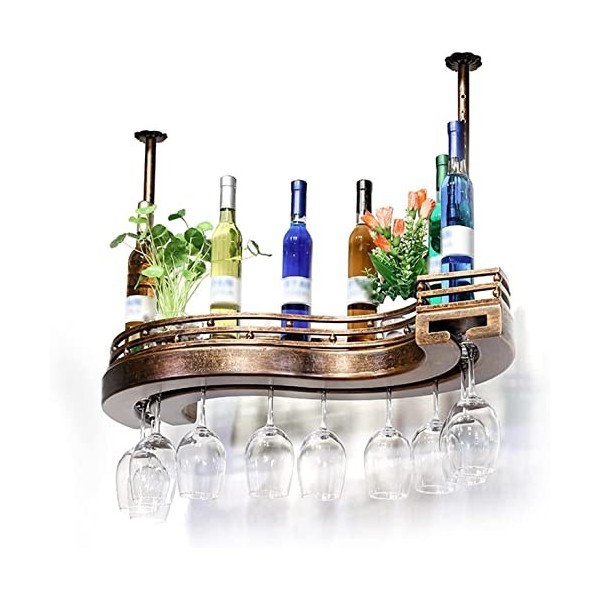 DEUYO Casier à vin Rouge Domestique de Style européen, casier à Verres à vin Rouge, gobelet à lenvers, Bar à vin Suspendu, A