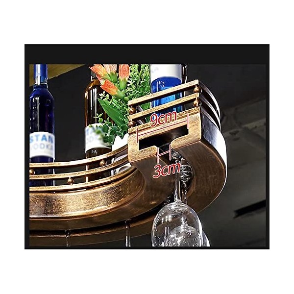 DEUYO Casier à vin Rouge Domestique de Style européen, casier à Verres à vin Rouge, gobelet à lenvers, Bar à vin Suspendu, A