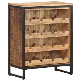 CUTSKY Armoire à vin en bois de manguier brut 62 x 33 x 78,5 cm