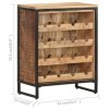CUTSKY Armoire à vin en bois de manguier brut 62 x 33 x 78,5 cm