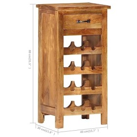 CUTSKY Armoire à vin en bois dacacia massif 40 x 30 x 80 cm