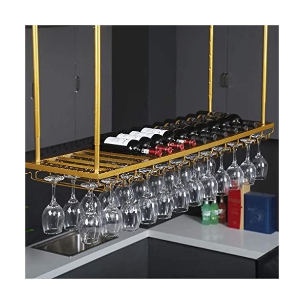 Casier à vin autoportant Armoires Porte-vin mural Casier à vin Porte-verre à vin au plafond Porte-vin en fer suspendu Process