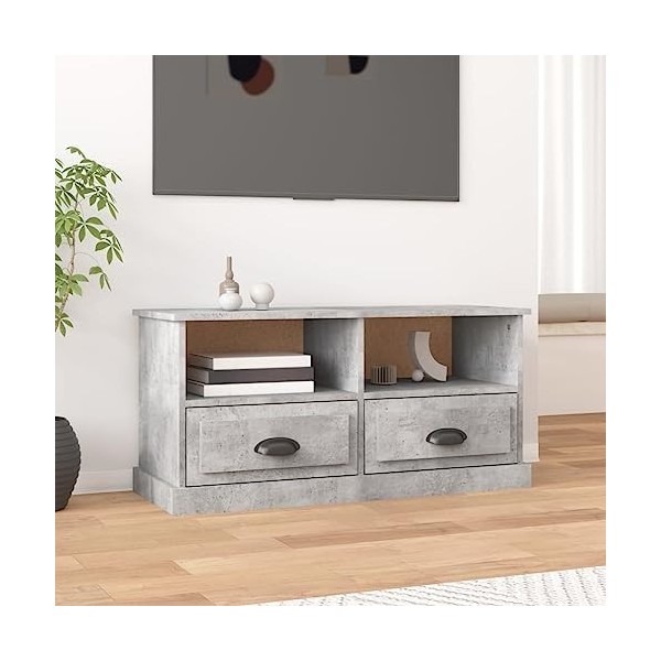 Générique Meuble TV Gris béton 93x35,5x45 cm Bois dingénierie,21.2 KG,816468, Meubles, Meubles TV