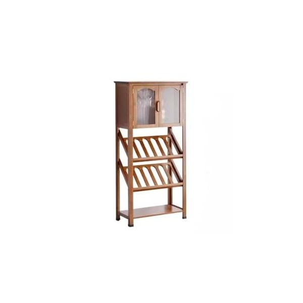 GUERNSEY Armoire à Vin Casier à vin Rouge sur Pied, Petite Armoire à vin, Support de Stockage de vin, présentoir rétro Simple