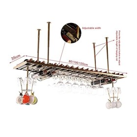KOHARA Casier à vin Organisateur Rack Porte-Verre À Vin À lenvers Casier À Vin Style Simple Fer Suspendu Porte-Verre À Vin P