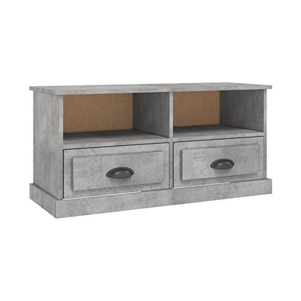 Générique Meuble TV Gris béton 93x35,5x45 cm Bois dingénierie,21.2 KG,816468, Meubles, Meubles TV