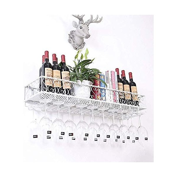 Casier à vin Mural à Pieds Hauts, casier à vin à lenvers, casier à vin Suspendu, Rangement de décorations 50 x 25 cm B 120 