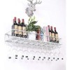 Casier à vin Mural à Pieds Hauts, casier à vin à lenvers, casier à vin Suspendu, Rangement de décorations 50 x 25 cm B 120 