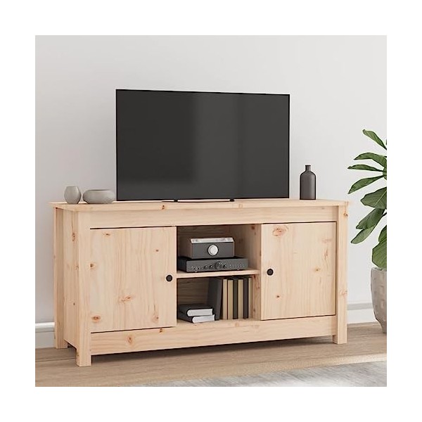Générique Meuble TV 103x36,5x52 cm Bois de pin Massif,13.7 KG,814584, Meubles, Meubles TV