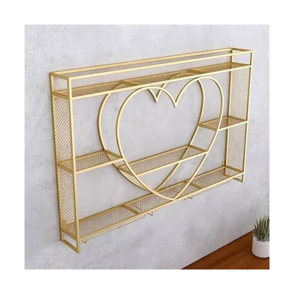 MOOWI Casier à vin Mural casier à vin Bar Refroidisseur à vin Maison présentoir en Fer casier à vin Blanc étagères à vin Col