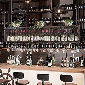 PUCHEN Casier À Vin Casier À Vin De Plafond, Bar, Restaurant, Casier À Verre À Vin, Support Suspendu dart De Fer À La Maison