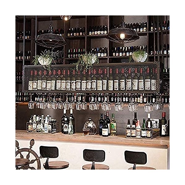 PUCHEN Casier À Vin Casier À Vin De Plafond, Bar, Restaurant, Casier À Verre À Vin, Support Suspendu dart De Fer À La Maison