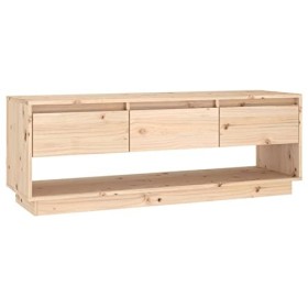 Camerina Meuble TV 110,5x34x40 cm Bois de pin Massif,Meuble TV,Meuble TV Moderne,Meuble de Salon