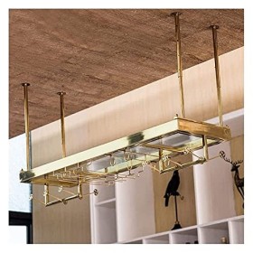 Casier à vin suspendu avec support en verre et étagère, casier à vin créatif, support en verre suspendu, porte-gobelet suspen