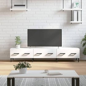 Générique Meuble TV Blanc 150x36x30 cm Bois dingénierie,26.2 KG,829156, Meubles, Meubles TV