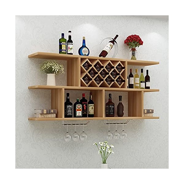 Casier à vin en bois Armoire à vin, support mural simple et moderne pour salle à manger, casier à vin décoratif, salon, maiso