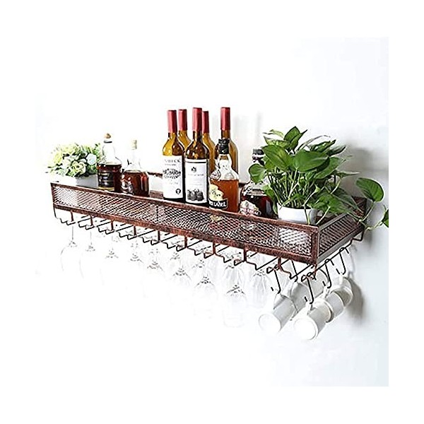 Casier à vin Casier à vin Support à vin en fer forgé suspendu porte-gobelet à vin rouge ornements à lenvers casier à bouteil