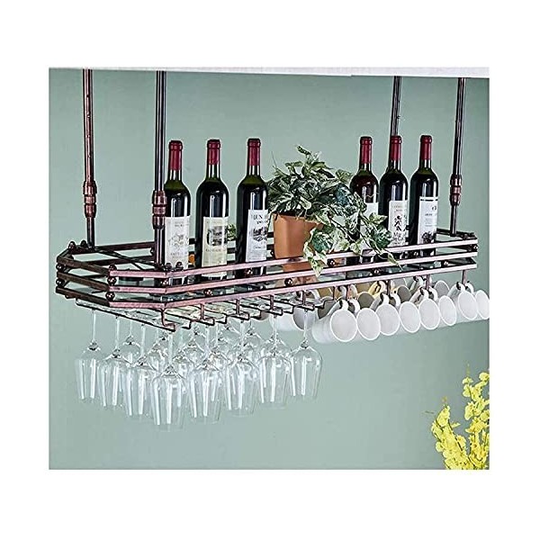 Casier à vin Suspendu avec Support en Verre et étagère, Porte-gobelet Domestique, décoration créative européenne, Cintre pour