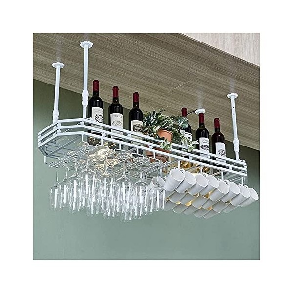 Casier à vin Suspendu avec Support en Verre et étagère, Porte-gobelet Domestique, décoration créative européenne, Cintre pour