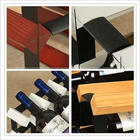 Casier À Vin Tenture Murale en Bois Maison Porte-Gobelet À Vin Couleur De Bûche Vin Rouge Couleur Rétro 41.73022.713.2Cm Wa