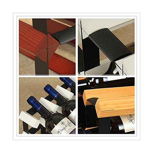 Casier À Vin Tenture Murale en Bois Maison Porte-Gobelet À Vin Couleur De Bûche Vin Rouge Couleur Rétro 41.73022.713.2Cm Wa