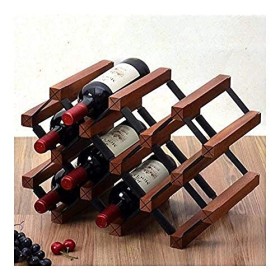 DEUYO Casier à vin en Bois Support de Stockage de vin sur Pied Casiers à vin Présentoir à vin en Bambou de comptoir - Support