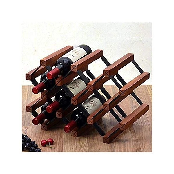 DEUYO Casier à vin en Bois Support de Stockage de vin sur Pied Casiers à vin Présentoir à vin en Bambou de comptoir - Support